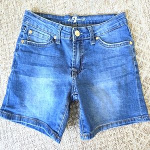 7 For All Mankind jean shorts | girl's size 10 | lightly distressed look